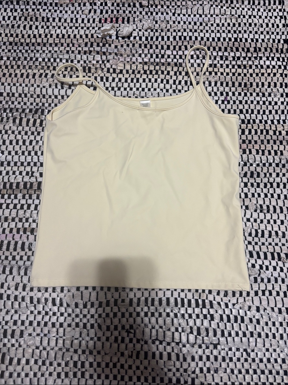 Women's Yellow Spaghetti Strap Tank Top
